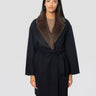 P.A.R.O.S.H.-Cappotto con Cintura in Lana Blu-TRYME Shop