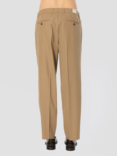 Trousers with Side Elastic Beige