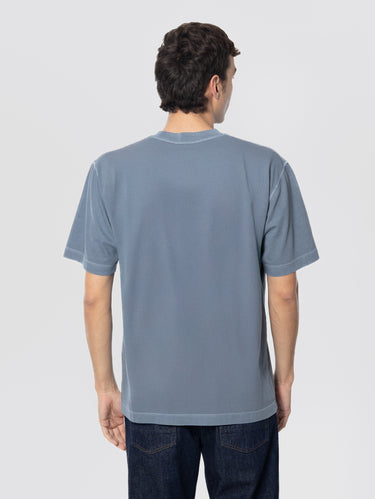 Crew Neck T-Shirt with Washed Look Gray