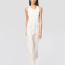 ERMANNO FIRENZE-Abito Lungo con Dettaglio in Pizzo Bianco-TRYME Shop