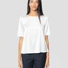 MAX MARA MM-Blusa in Raso di Seta Bianco-TRYME Shop