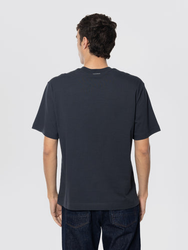 Crew Neck T-Shirt with Print Black