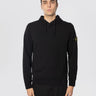 STONE ISLAND-Felpa con Cappuccio Tinta in Capo Nero-TRYME Shop