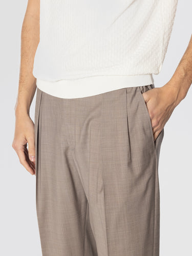 Portobellos Trousers in Lightweight Wool Beige