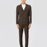 LATORRE-Completo in Fresco Lana Doppiopetto Marrone-TRYME Shop