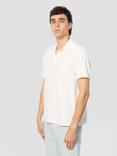 Polo Charles aus Baumwoll-Piqué in Weiß