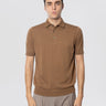 FILIPPO DE LAURENTIIS-Polo in Cotone con Colletto in Tessuto Doppiato Coloniale-TRYME Shop