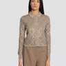 MAX MARA-Cardigan con Paillettes All Over Marrone-TRYME Shop