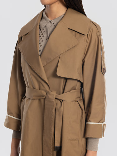 Brown Long Robe Trench Coat