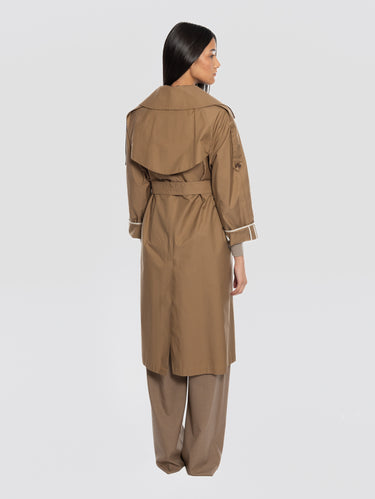 Brown Long Robe Trench Coat