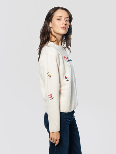 Maglione Oversize  Love Skiss Girls Avorio