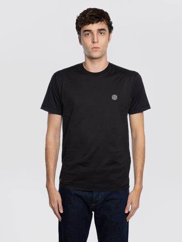 T-Shirt mit Compass-Logo-Patch auf der Brust Schwarz