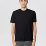 FILIPPO DE LAURENTIIS-T-shirt Girocollo in Crepe di Cotone Nero-TRYME Shop