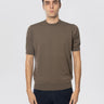 FILIPPO DE LAURENTIIS-Maglia Girocollo in Cotone Crepe Olio-TRYME Shop