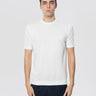 FILIPPO DE LAURENTIIS-T-shirt in Maglia di Cotone Crepe Bianco Ottico-TRYME Shop