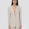 PINKO-Giacca Fluida Monopetto Grigio Colomba-TRYME Shop