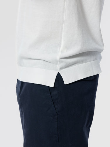 T-shirt van Katoenen Crêpe Optisch Wit