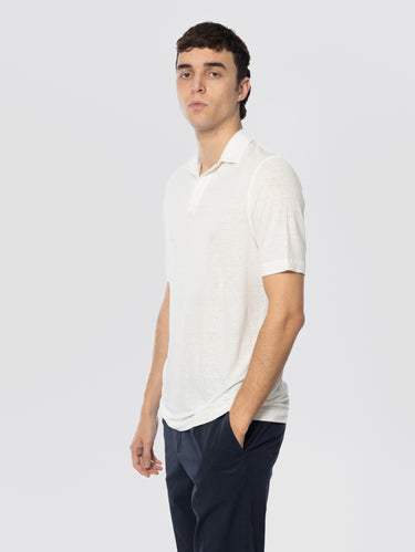 Skipper Polo van Linnen Wit