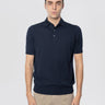 FILIPPO DE LAURENTIIS-Polo in Cotone con Colletto in Tessuto Doppiato Blu-TRYME Shop