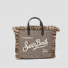 MC2 SAINT BARTH-Borsa Motivo Spigato e Strass Vanity Mini Marrone/Bianco-TRYME Shop
