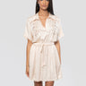 ERMANNO FIRENZE-Abito Chemisier con Riacamo Sangallo Nude-TRYME Shop