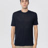 FILIPPO DE LAURENTIIS-T-shirt Girocollo in Lino Blu-TRYME Shop