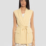 P.A.R.O.S.H.-Gilet in Cady Doppiopetto Banana-TRYME Shop