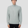 CLOSED-Maglia Mezza Zip in Cotone e Cashmare Acqua-TRYME Shop