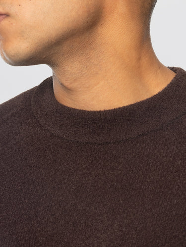 Haut technique en polaire sans coutures marron