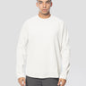 GOLDWIN-T-shirt Maniche Lunghe in Waffle Leggero Avorio-TRYME Shop