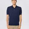 FILIPPO DE LAURENTIIS-Polo in Cotone Crepe Indaco-TRYME Shop