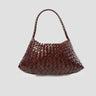 DRAGON DIFFUSION-Borsa Baguette in Pelle Intrecciata Rosanna Bruciato-TRYME Shop