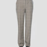 PINKO-Pantaloni Gamba Dritta Principe di Galles Marrone-TRYME Shop