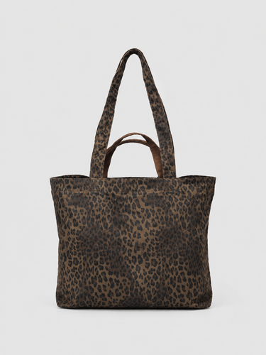 Borsa Essential Leopardata Marrone