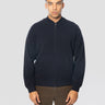 FILIPPO DE LAURENTIIS-Cardigan con Zip in Lana e Cashmere Blu-TRYME Shop