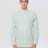 RALPH LAUREN-Camicia in Popeline Stretch a Righe Verde/Bianco-TRYME Shop