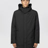 ADD-Parka con Cappuccio Idrorepellente Nero-TRYME Shop