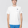 MC2 SAINT BARTH-T-shirt con Taschino e Stampa con Ricamo Bartman Bianco-TRYME Shop