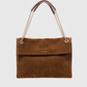 ORCIANI-Borsa in Pelle scamosciata Venus Midi Cacao-TRYME Shop