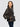 Giacca in Pelle con Zip Laterale Marrone