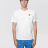 MC2 SAINT BARTH-T-shirt con Taschino e Stampa con Ricamo Golden Power Bianco-TRYME Shop