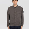 STONE ISLAND-Overshirt con Tasca Applicata sul Petto Carbone-TRYME Shop