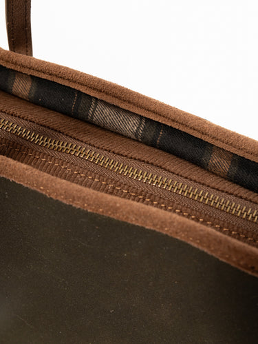 City Bag in Tessuto Wax Verde Militare