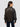 Giacca in Pelle con Zip Laterale Marrone