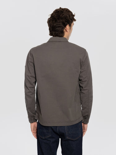 Overshirt with Chest Patch Pocket Charcoal