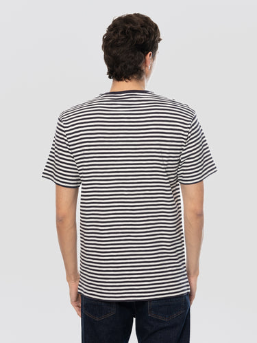 Blue/White Striped Organic Cotton T-Shirt