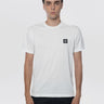 STONE ISLAND-T-shirt con Patch Logo Compass sul Petto Bianco-TRYME Shop