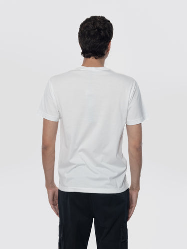 T-shirt met Patch Logo Compass op de Borst Wit