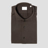XACUS-Camicia Active in Twill Armaturato Marrone-TRYME Shop