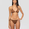 MC2 SAINT BARTH-Top Bikini con Strass Marrone-TRYME Shop